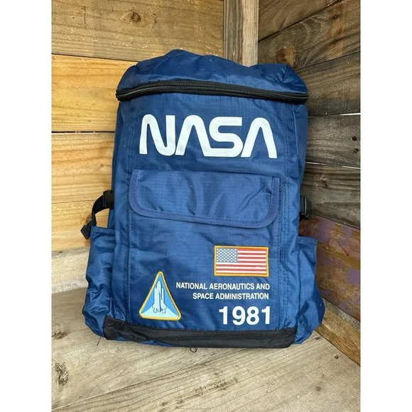Mad Engine NASA Flight Suit Backpack Blue Ripstop Canvas Astronaut RARE - Picture 2 of 13